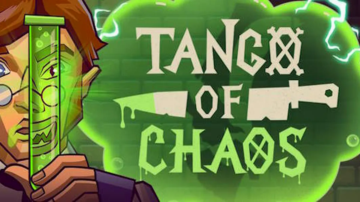 Interface vibrante e caótica do jogo Tango of Chaos