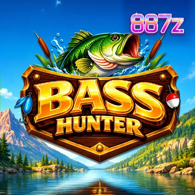 Interface do jogo de slot Bass Hunter com tema de pesca